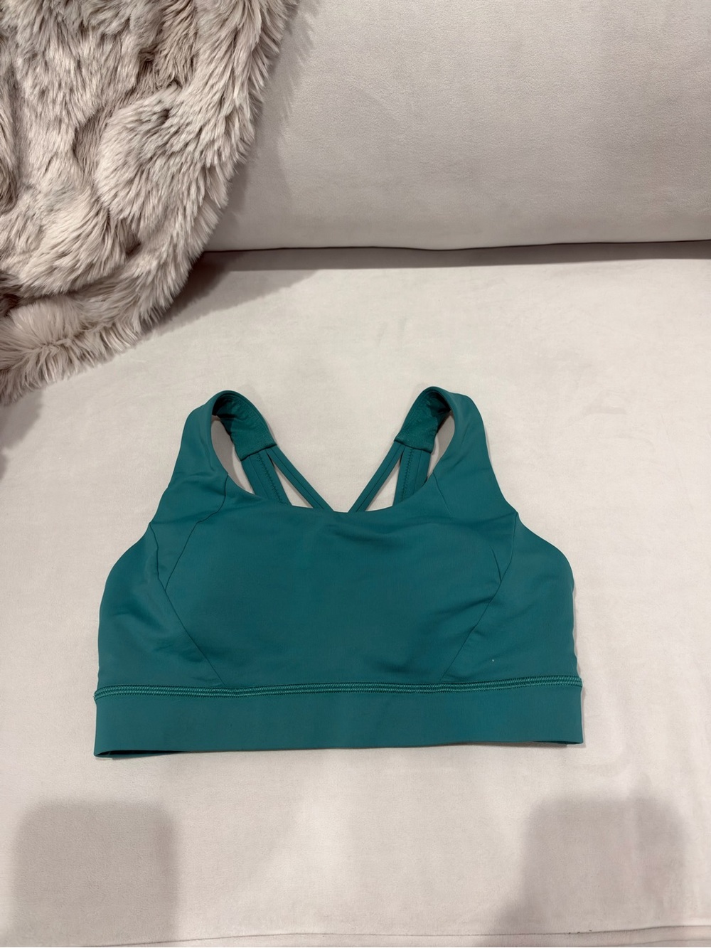 Lululemon Teal Lagoon Strappy Sports Bra Size 6